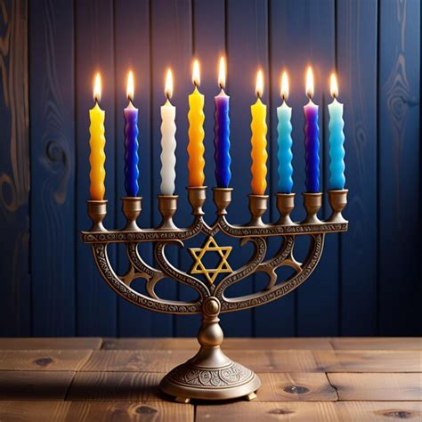 Premium Ai Image Jewish Holiday Of Fire And Light Hanukkah A