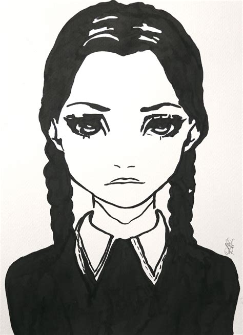 Wednesday Addams Drawing