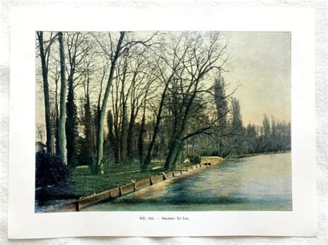 Le Lac D Enghien Photochromie Fin Me Gravure Val D Oise France