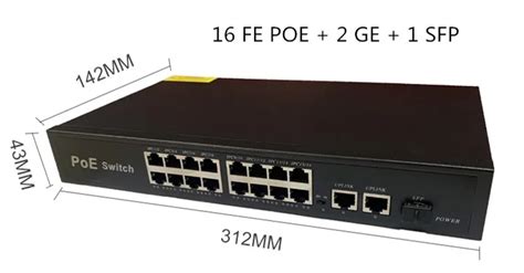 Сетевой хаб LAN - коммутатор POE - свитч-разветвитель на 16+2 RJ45 ...