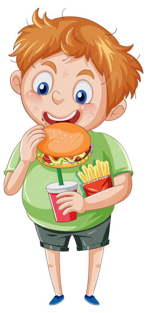 Kids Eating Junk Food Clipart