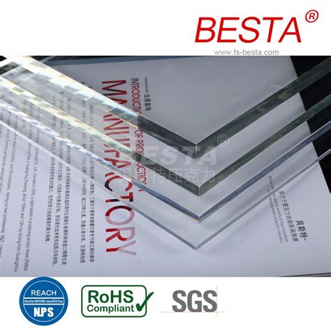 Transparent Cast Acrylic Sheets Heat Moldable Pmma Diffuser Sheet High