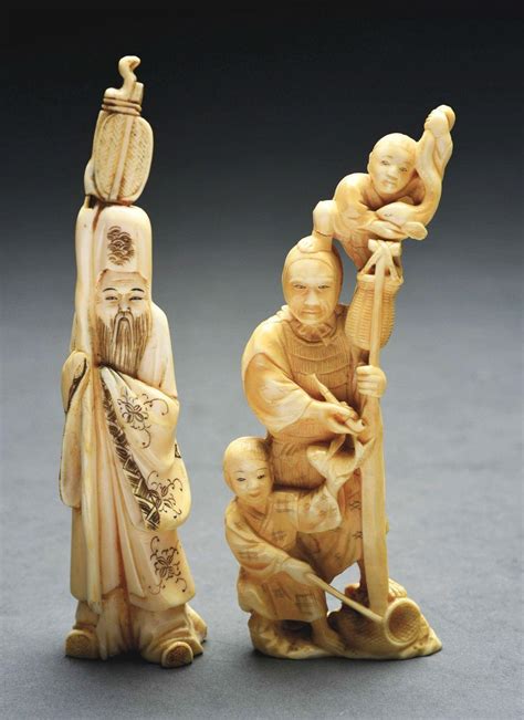 Sold Price Lot Of 2 Carved Ivory Figurines July 2 0120 1000 Am Edt