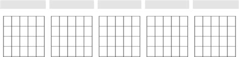 Empty Guitar Chord Chart Blank Diagrams Without Nut