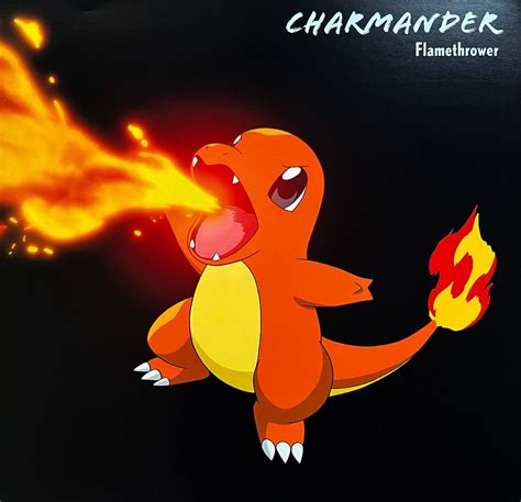 Pokemon Moves Prints 115in X 12in Charmander Flamethrower Ebay