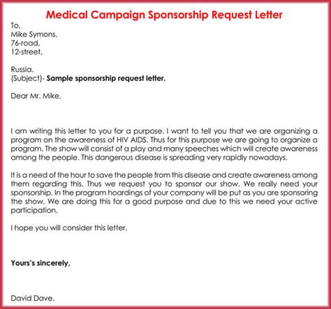 Sles Of Sponsorship Request Letters Infoupdate Org