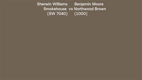 Sherwin Williams Smokehouse SW 7040 Vs Benjamin Moore Northwood Brown