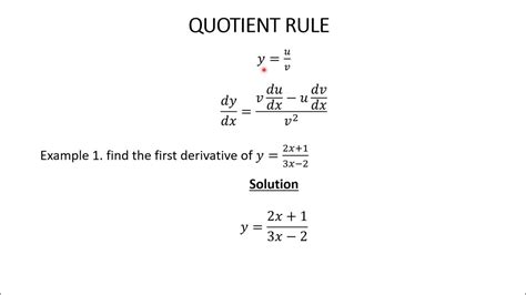 Quotient Rule Differentiation Youtube