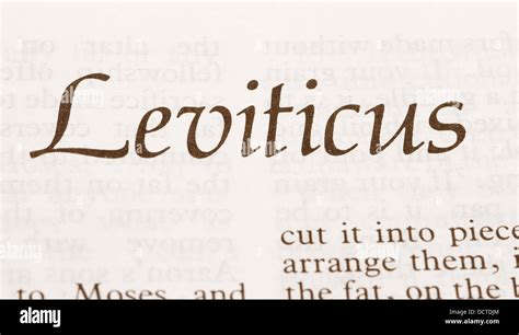 Leviticus Bible Hi Res Stock Photography And Images Alamy