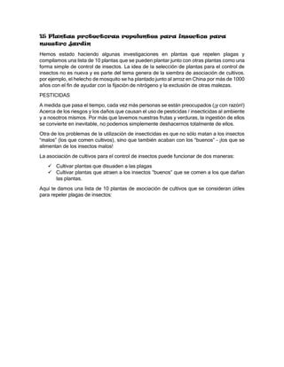 Plantas Protectoras Repelentes Pdf