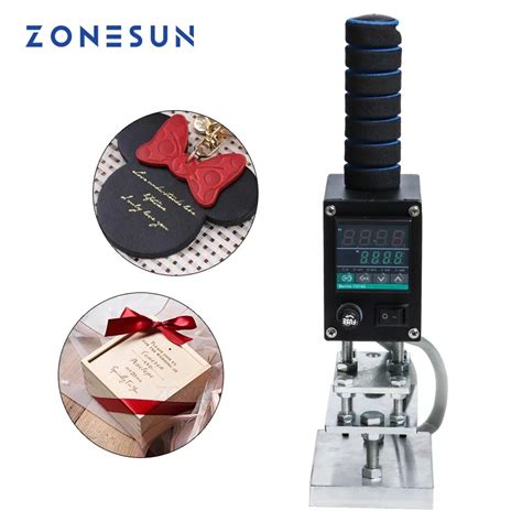 ZONESUN Manual Handheld Leather Embosser Hot Foil Stamping Machine Heat Press Machine Bronzing