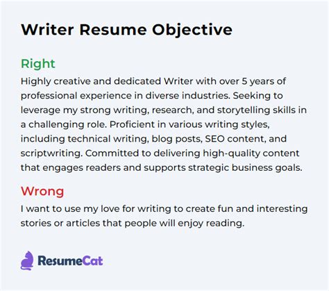 Top Writer Resume Objective Examples Resumecat