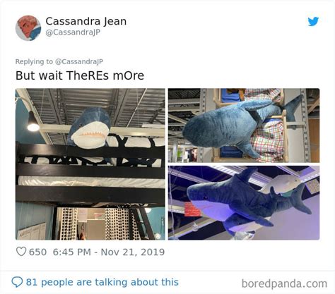 People Are Spotting Shark Plushies Doing Human Things In Ikea And Its