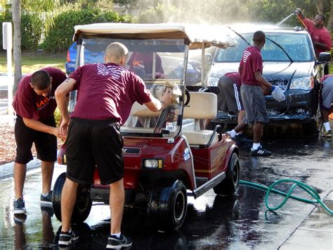Club Car Gets A Washing At Redeemer Lutheran Church Sun City Center Fl