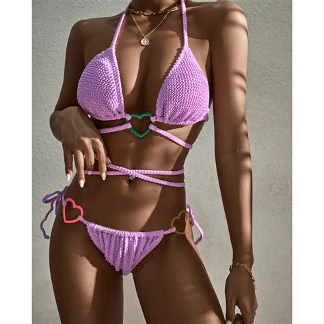 Sexy Bikini Push Up Women Swimsuits Female Micro Bikini Set Solid