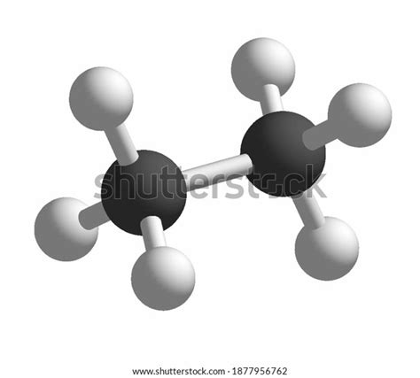 Ethane 3d Molecular Structure Chemistry Organic Stock Vector Royalty Free 1877956762