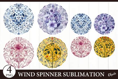 Floral Wind Spinner Png Floral Pattern Graphic By Olyate0108 · Creative Fabrica