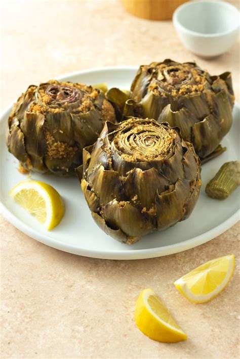 Italian Stuffed Artichokes · My Three Seasons