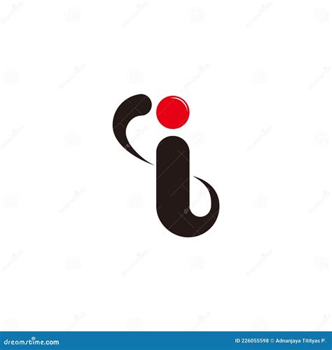 Letter Ib Simple Curves Swoosh Motion Logo Vector Cartoondealer