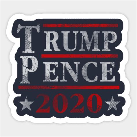 Re Elect Trump Pence 2020 Trump Sticker Teepublic