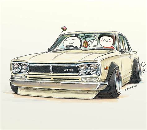 Ozizo Art Show — Car Illustration Crazy Car Art” Jdm Japanese Old