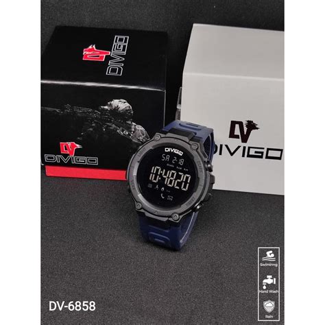 Jual Jam Tangan Pria Divigo Dv Original Digital Tahan Air Tali