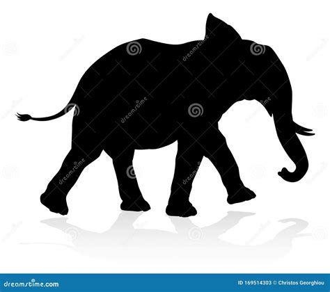 Elephant Silhouette Stock Vector Illustration Of Elephent