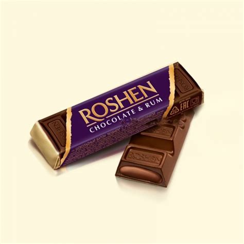 Батончик в шоколадной глазури ROSHEN Шоколадный с ромовой начинкой | отзывы