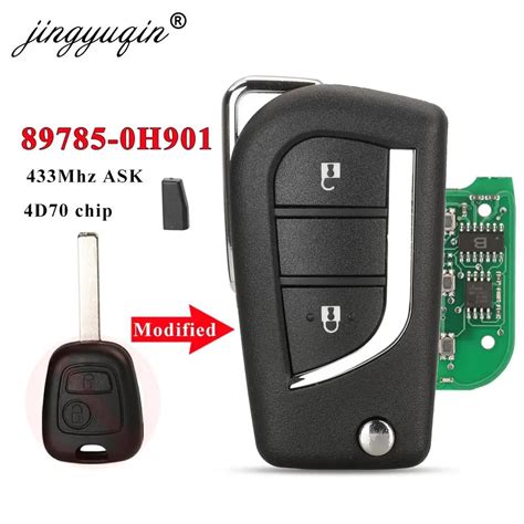 Jingyuqin H Upgrade Flip Remote Car Key Fob Mhz D Chip