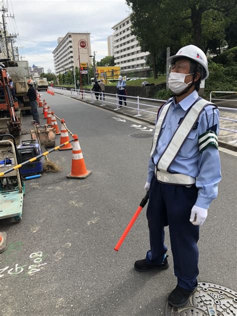 水道工事における交通誘導警備（東京都江東区）｜工事現場警備｜東京都江東区｜神奈川県横浜市、川崎市・東京都を中心に交通誘導警備・工事現場警備