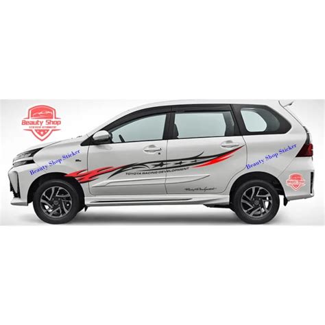 Stiker Sticker Mobil Toyota Stripe List Mobil Avanza Innova Fortuner