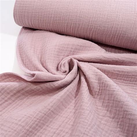 Baumwolle Musselin Uni Altrosa Double Gauze Muslin Soft Rose