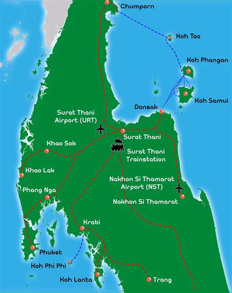 Koh Samui Map Island Beaches And Attractions Pdf Download Thailand