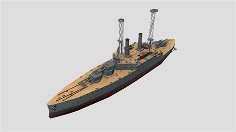 USS South Carolina 1910 - Download Free 3D model by adrielcz [6d775df ...