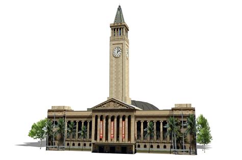 Brisbane City Hall 3d Model Obj 3ds Fbx Dae Skp