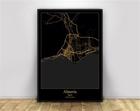 Almeria Carteles De Mapa De Ciudad Del Mundo Impresiones En Lienzo De