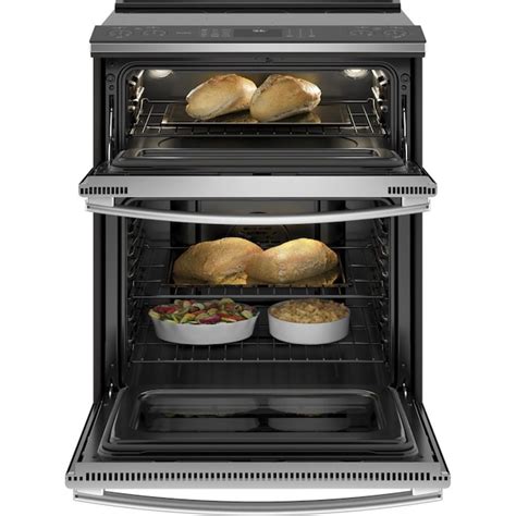 Ge Profile 30 In Glass Top 5 Elements 44 Cu Ft 22 Cu Ft Self Cleaning Convection Oven Slide