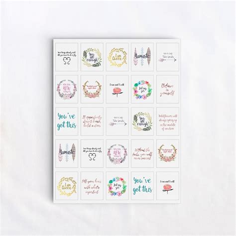 Printable Stickers For Erin Condren Life Planner Happy Etsy