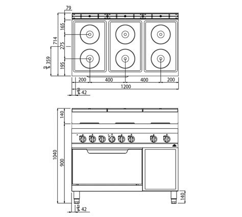 Cocina Bertos Macros 700 Horno Elect E7P6 FE