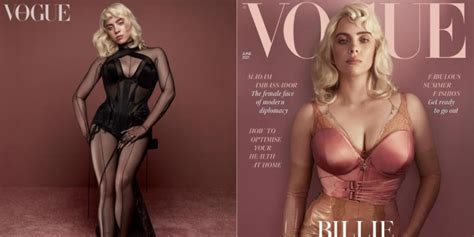 Billie Eilish Wears Lingerie Reveals Tattoo For British Vogue GMA