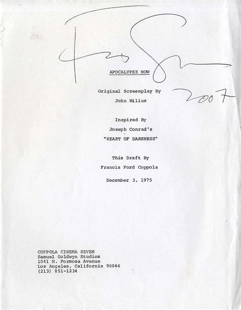 APOCALYPSE NOW (1979) Third Draft Screenplay by John Milius, Revised by ...