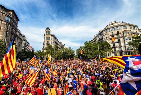 Catalan Independence Movement on National Day Editorial Photography ...