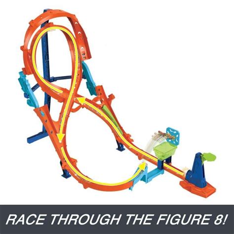 Hot Wheels Action Figure Track Set With Hot Wheels Toy Car HMB