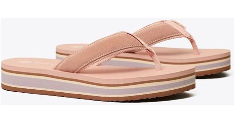 Tory Burch 70s Platform Flip Flop In Pink Lyst
