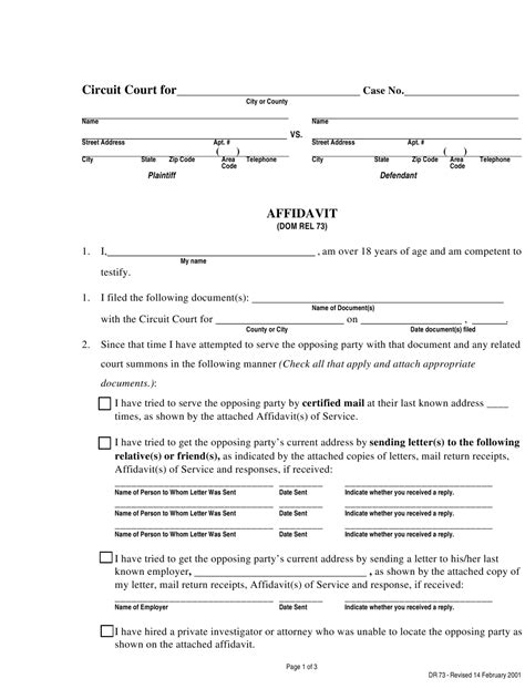 Free Maryland Affidavit Form Sample 2022