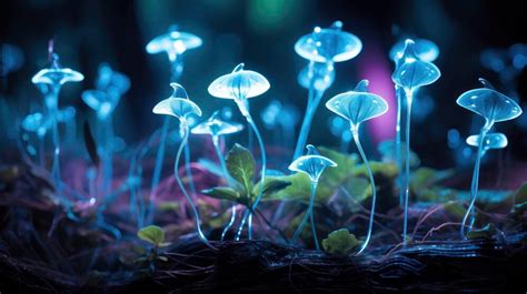 Premium AI Image | Bioluminescent plants advanced biotechnology ...