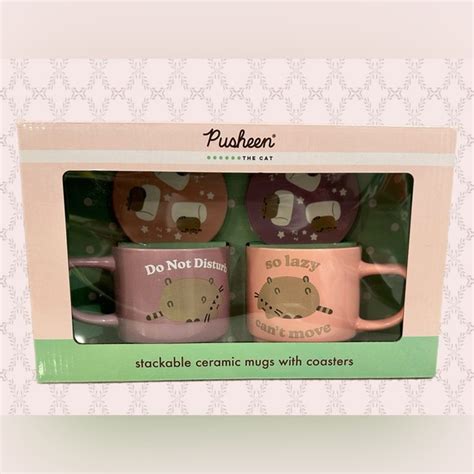 Pusheen Dining Pusheen Mugs And Coasters T Set Poshmark