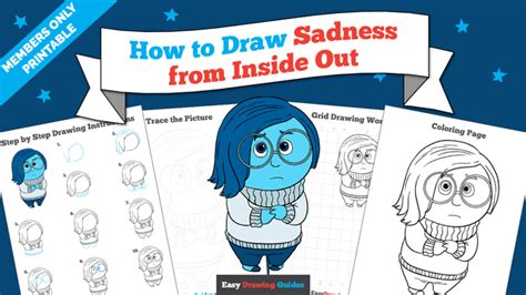 How To Draw Sadness From Inside Out Really Easy Drawing Tutorial