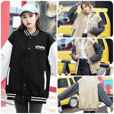 TOP BÁN CHẠY Mẫu HOT Áo Khoác Dù Nam Nữ Kiểu Bomber Thêu Chữ BADGE Shopee Việt Nam