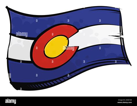 State Of Colorado Flag Created In Graffiti Paint Style Stock Photo Alamy